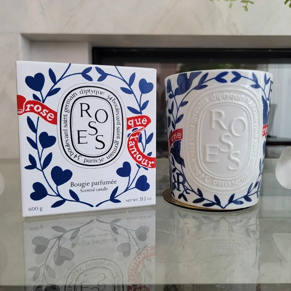 LIMITED EDITION DIPTYQUE ROSE CANDLE CERAMIC CONTAINER - Picture 3 of 7